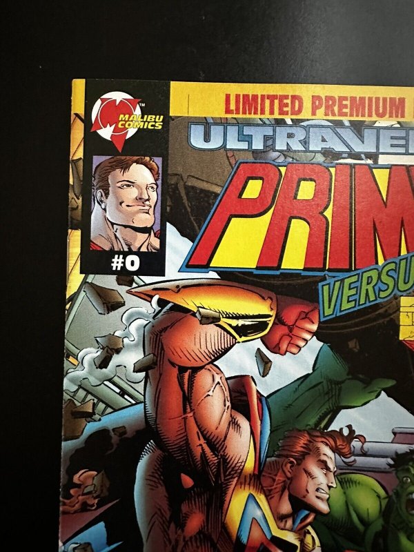 Prime vs Hulk #0 Malibu Comics Limited Premium Edition NM Direct Edition NO UPC