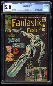 Fantastic Four #50 CGC VG/FN 5.0 Stunning Copy! 3rd Appearance Silver Surfer!