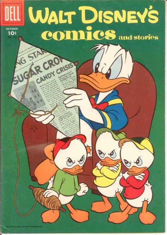 WALT DISNEYS COMICS & STORIES 193 FINE Oct. 1956 COMICS BOOK