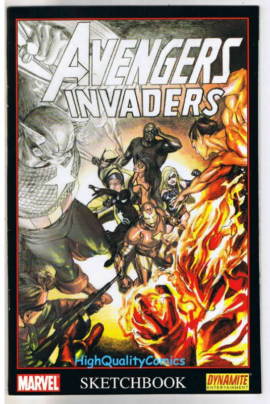AVENGERS INVADERS Sketchbook, NM, Alex Ross, 2008, more Marvel in store