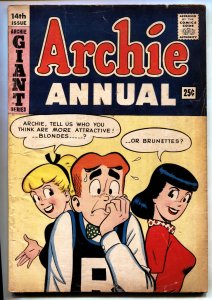 Archie Annual #14--1963--Betty & Veronica headlight cover--comic book