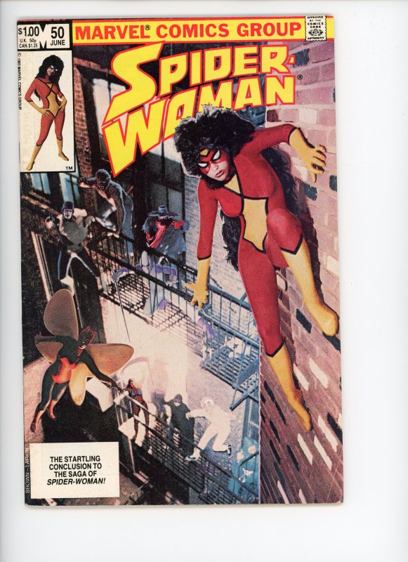 Spider-Woman 50  F/VF  Photo Cover Final Issue  Hard to Find  1983