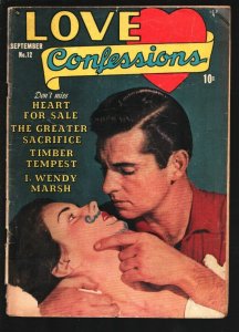 Love Confessions #12 1951-Quality-photo cover-Spicy panels include headlights...