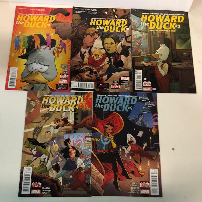 Howard the Duck (2015) # 1-5 F/VF Complete set ~ Marvel Comics | Chip Zdarsky