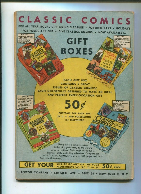 CLASSIC COMICS #20 (5.5) THE CORSICAN BROTHERS 2nd PRINT 1944