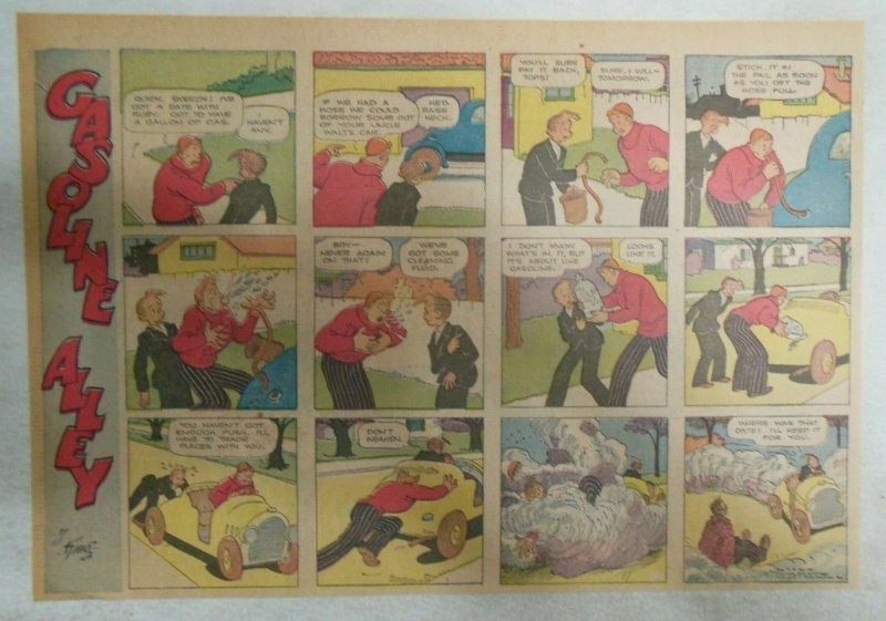  (17) Gasoline Alley Sunday Pages by Frank King from 1937 Size: 11 x 15 inches