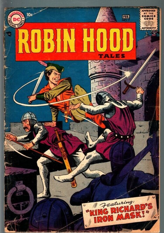 ROBIN HOOD TALES #7-FIRST ISSUE-1957-DC-ANDRU AND ESPOSITO COVER ART-GLOSSY G