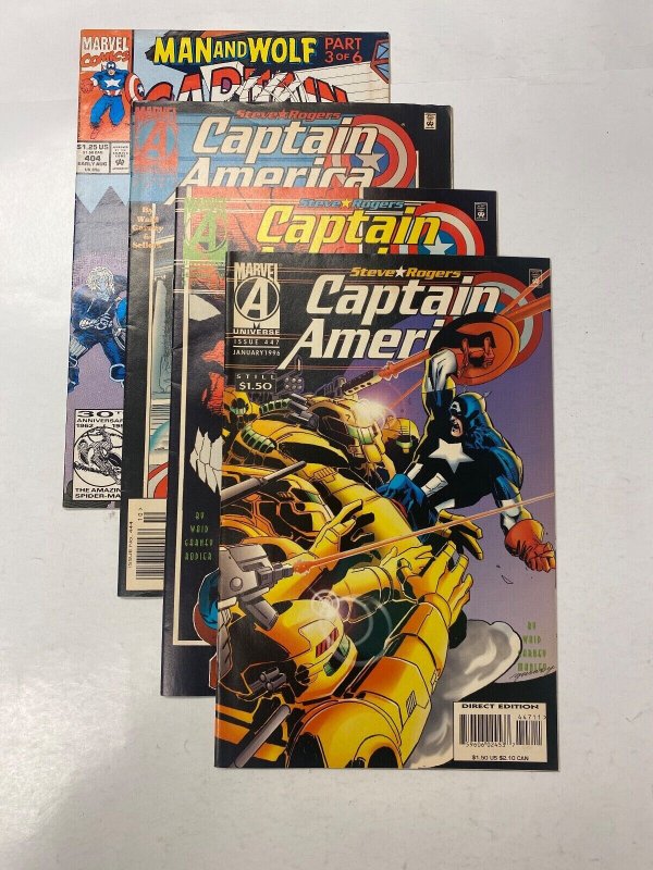 4 Captain America MARVEL comic books #404 444 446 447 60 KM15