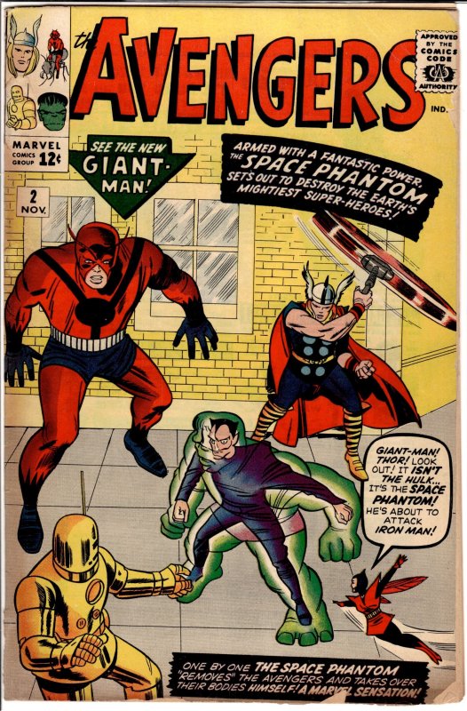 The Avengers #2 (1963) 1st Space Phantom! see description