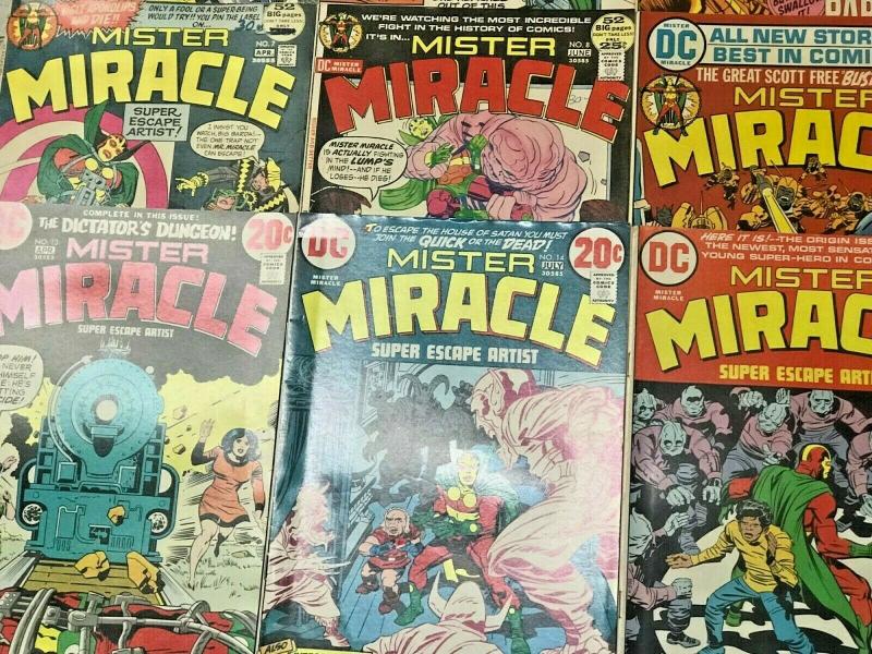 MISTER MIRACLE#1-18 VG-VF LOT 1971 JACK KIRBY DC BRONZE AGE COMICS