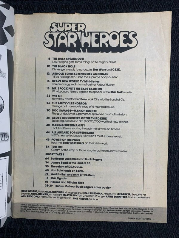 1979 SUPER STAR HEROES Magazine #7 VG 4.0 Star Trek Spock / Hulk / Buck Rogers