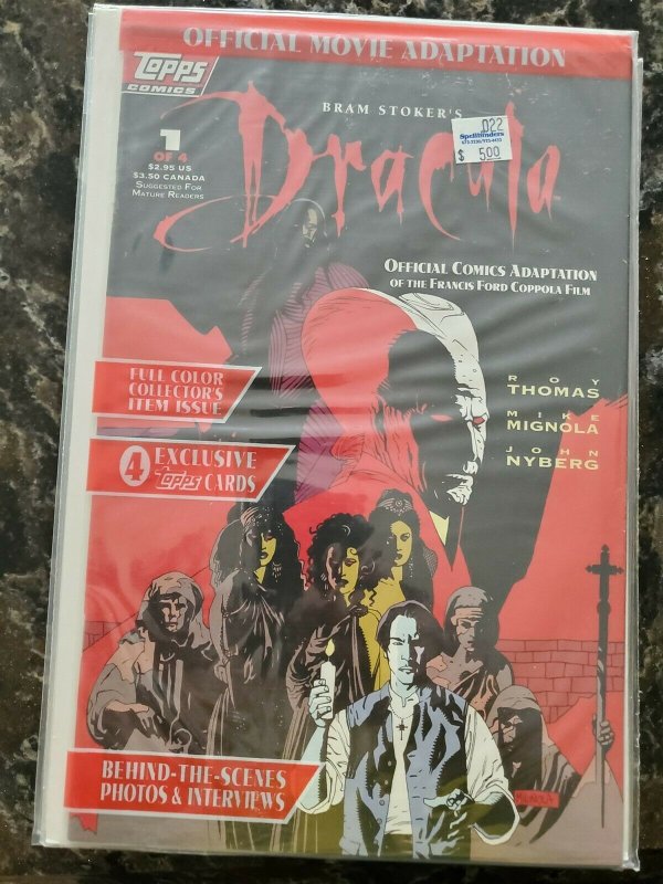 Bram Stoker's Dracula Polybagged/4 Trading Cards. #1 (Tops, 1993) NM or Better