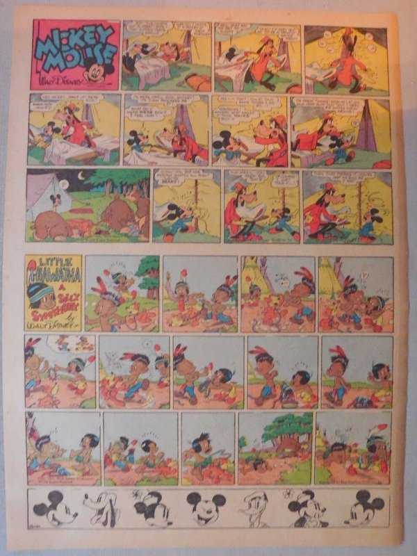 Mickey Mouse Sunday Page by Walt Disney from 6/1/1941 Tabloid Page Size 