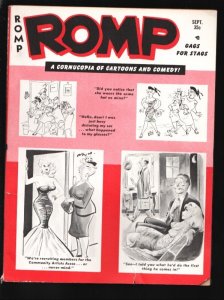 MAG: Romp 9/1961Cartoons-jokes-gags-Art by Bill Ward-Dan De Carlo-Lloyd Baker-VG