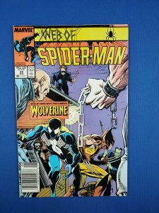 WEB OF SPIDERMAN 29 VF+ 1987 WOLVERINE