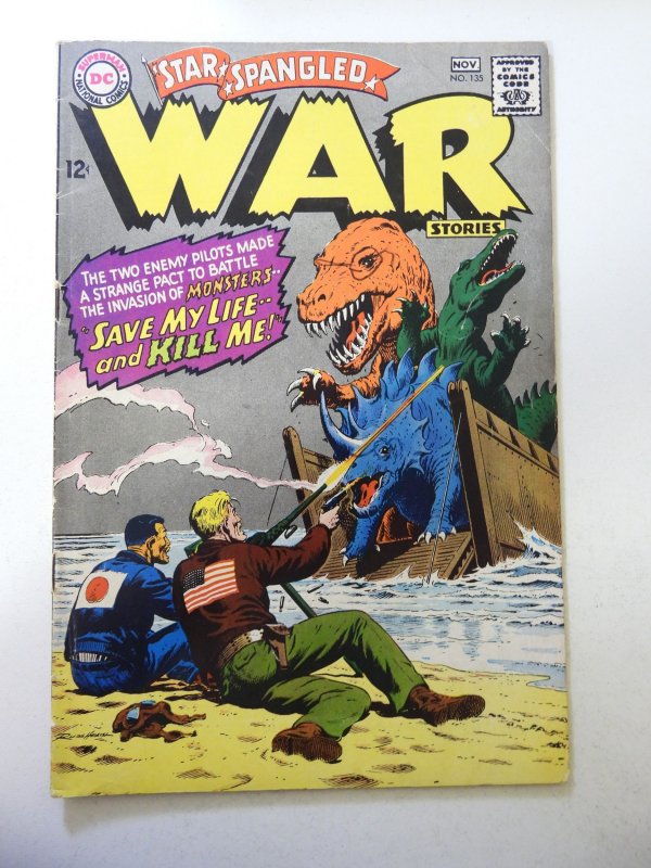 Star Spangled War Stories #135 (1967) VG Condition ink front & back covers