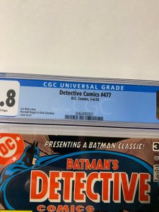 Detective Comics 477 Cgc 9.8 White Pages Dc Comics 2060492007 Batman