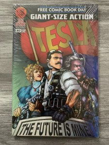 2014 TESLA #0 Free Comic Book Day SEALED Pack of 4 Red Giant-Size Action