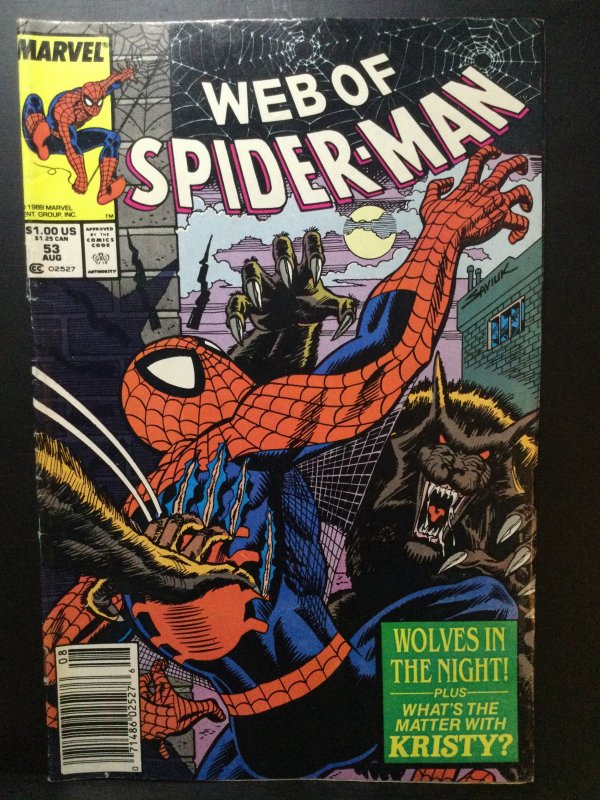 Web of Spider-Man #53 Newsstand Edition (1989)