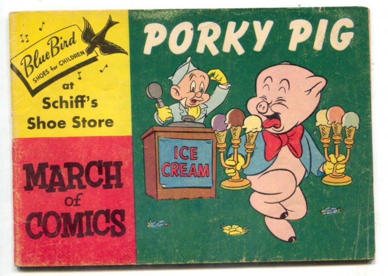 March of Comics #130 1954- PORKY PIG- Ice Cream cover VG-