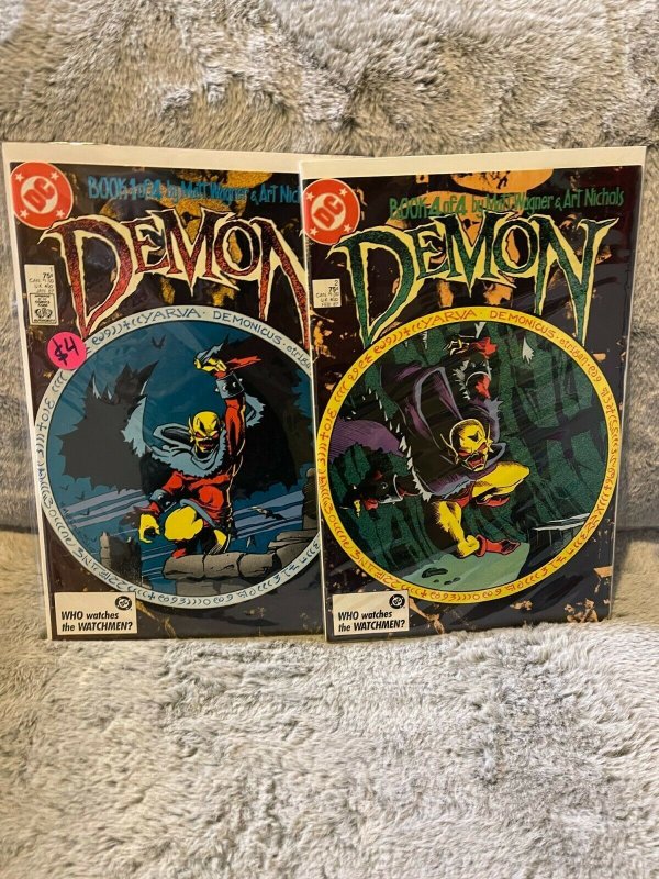 Lot of 2 Books Demon 1 & 2 (2ND SERIES) DC COMICS 1987 ERROR PRINT