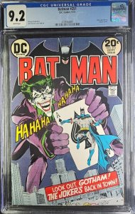 BATMAN #251 (1973) CGC 9.2 WHITE PAGES! EXTRA RICH COLOR STRIKE ADAMS CLASSIC|