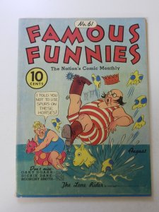 Famous Funnies #61 (1939) FN- condition stamp back cover