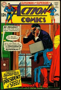 ACTION COMICS #371 1968-SUPERMAN-NEAL ADAMS COVER-DC FN