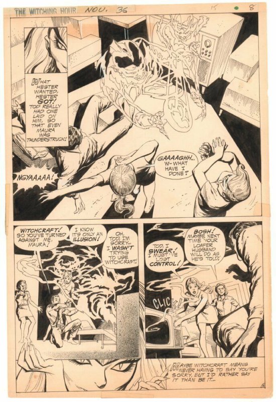Witching Hour #36 p.5 - Cynthia Storyteller - Witchcraft 1973 art by Romy Gamboa