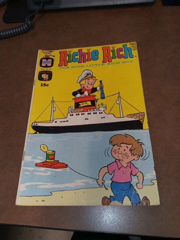 Richie rich the poor little rich boy #87 harvel comics 1969 silver age cartoon