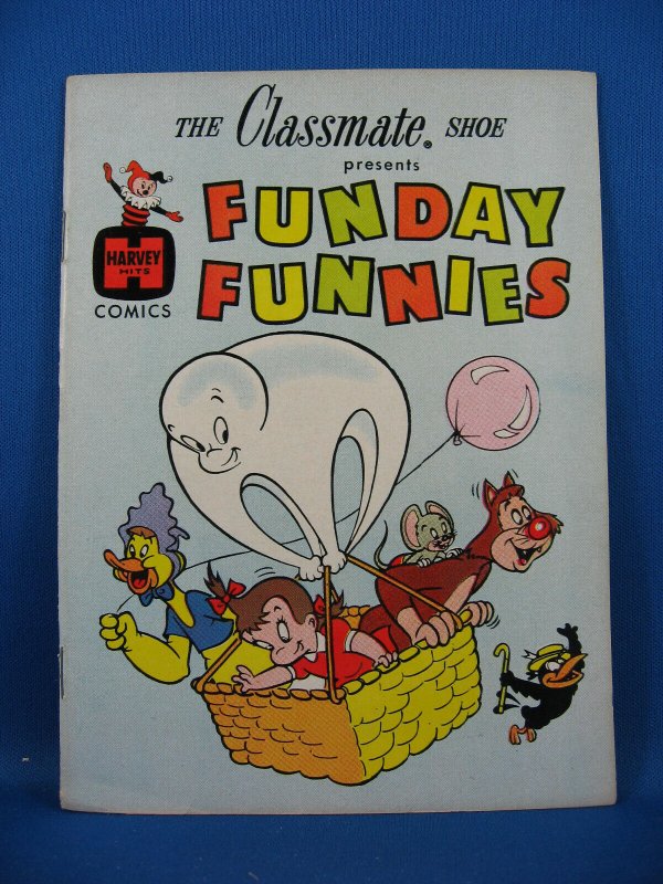 Classmate Shoe Giveaway FUNDAY FUNNIES BABY HUEY AUDREY Fine- 1961 Not in Guide?