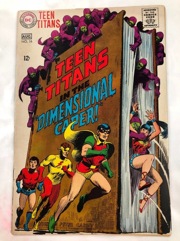 TEEN TITANS 16 August 1968 Bob Haney, Nick Cardy Silver Age DC Comic Book