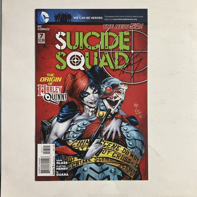 Suicide Squad New 52 7 2012 Signed by Clayton Henry DC Comics NM near mint