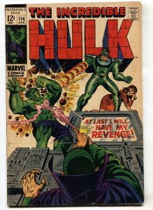 Incredible Hulk #114--1969--Marvel--comic book--VG