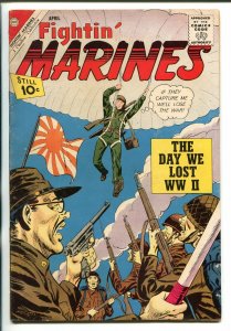 FIGHTIN' MARINES #46 1962-CHARLTON-WWII-PARACHUTE COVER-DAY WE LOST WWII-vg/fn