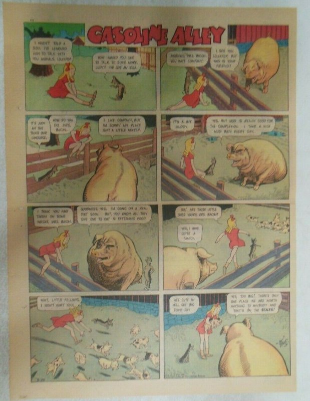 (39) Gasoline Alley Sunday Pages by Frank King from 1940 Size: 11 x 15 inches