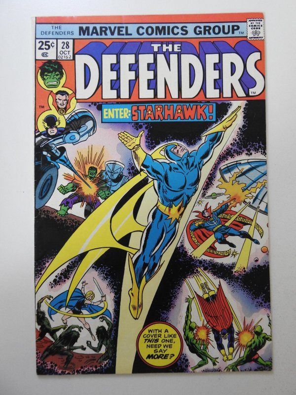 The Defenders #28 (1975) VG Condition! Cover and 1st wrap detached bottom staple