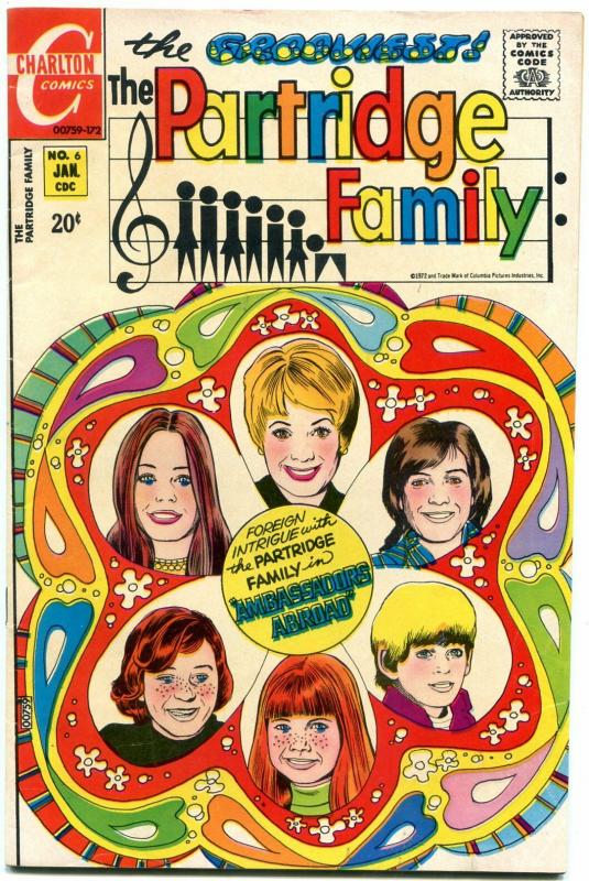 PARTRIDGE FAMILY #6 1971-CHARLTON TV COMIC FN/VF