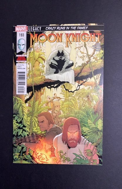 Moon Knight #193  (2018) Max Bemis Story Jacen Burrows Art & Cover