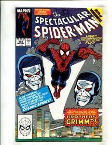 SPECTACULAR SPIDER-MAN #159 (9.2) BROTHERS GRIMM!! 1988