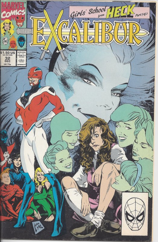 Excalibur #32 (Dec 1990) - X-Men spin-off group w/ Nightcrawler & Phoenix