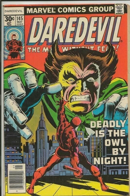 Daredevil #145 ORIGINAL Vintage 1977 Marvel Comics Owl 