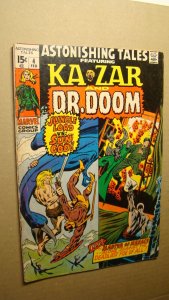 ASTONISHING TALES 4 *NICE COPY* KA ZAR DR. DOOM VS SUN GOD RED SKULL 1971