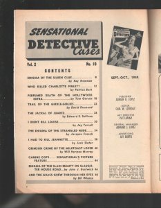 Sensational Detective Cases 10/1949-Violent exploitation-posed photos-Canine ... 