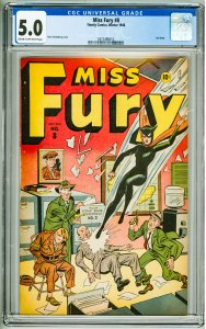 Miss Fury Comics #8 (1945) CGC 5.0!