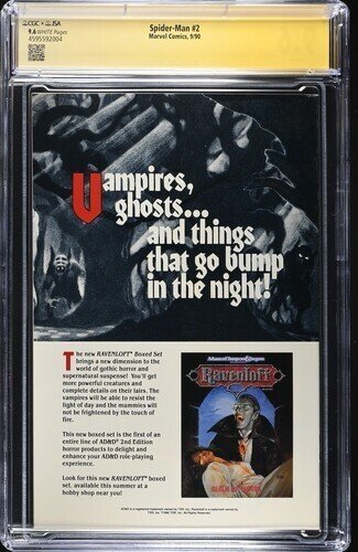 Spider-Man #2 1990 CGC 9.6 JSA Signed Todd McFarlane White Pages