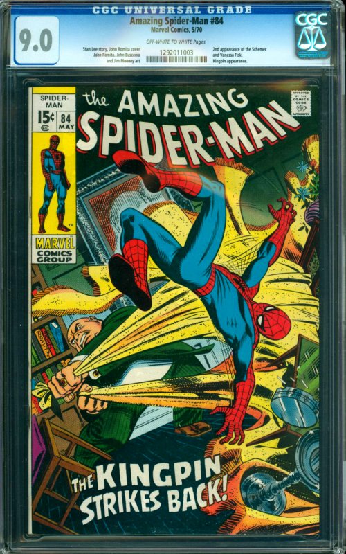 The Amazing Spider-Man #84 CGC Graded 9.0 2nd appearance of the Schemer and V...