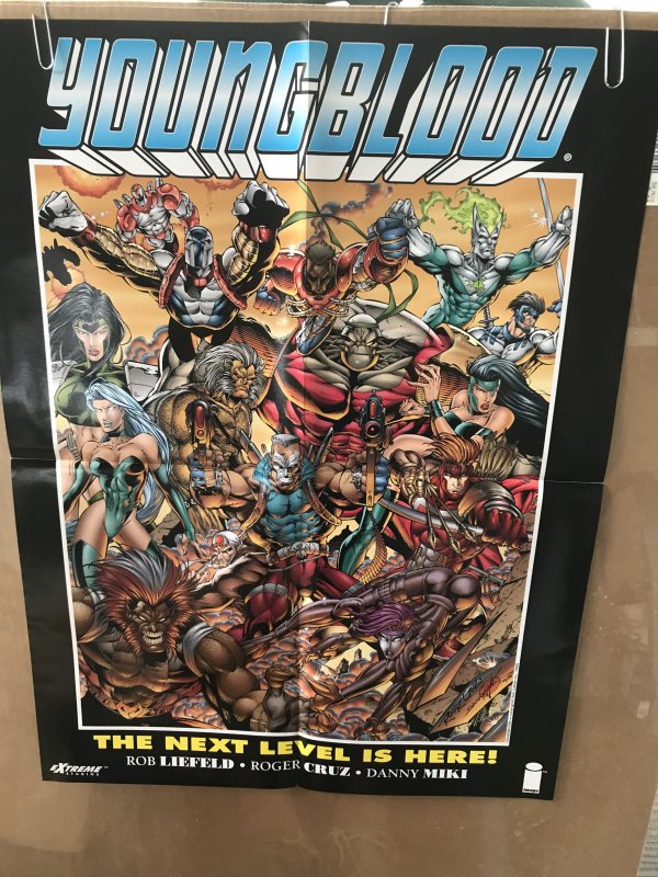 YOUNGBLOOD Extreme Studios Promo poster : Image 1995 NM; scarce, Rob Liefeld