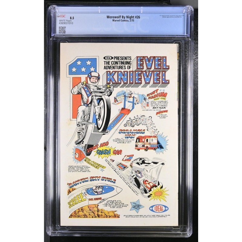 Werewolf By Night #26 CGC 8.5 Hangman Appearance