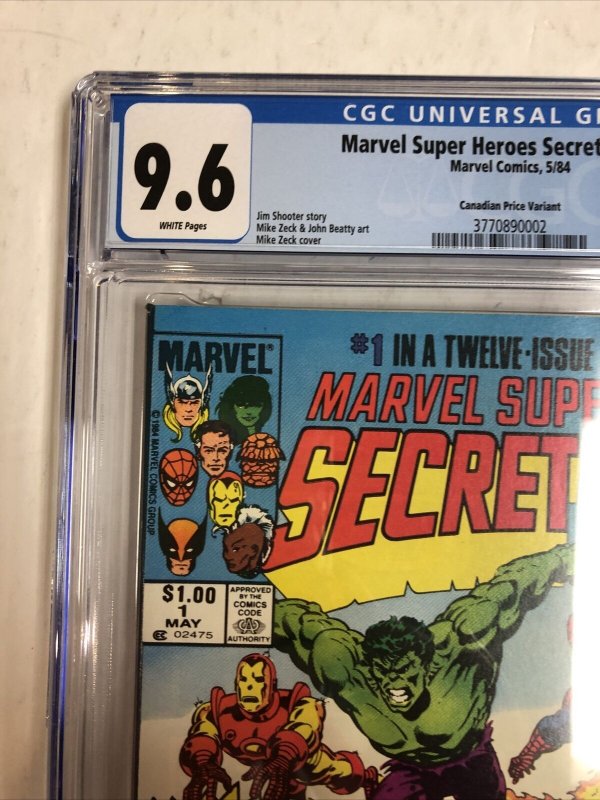 Secret Wars (1984) # 1 (CGC 9.6 WP) Canadian Price Variants (CPV)